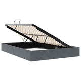 Letto con Contenitore Grigio scuro 153 x 203 cm Velluto
