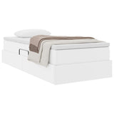 Letto con contenitore e materasso Bianco 90 x 190 cm