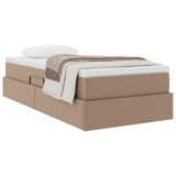 Letto con contenitore e materasso Cappuccino 90 x 190 cm