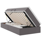 Letto con contenitore e materasso Grigio 90 x 200 cm