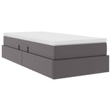 Letto con contenitore e materasso Grigio 90 x 200 cm