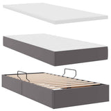 Letto con contenitore e materasso Grigio 90 x 200 cm