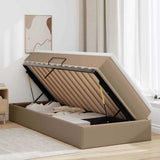 Letto con contenitore e materasso Cappuccino 90 x 200 cm