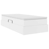 Letto con contenitore e materasso Bianco 100 x 200 cm