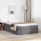 Letto con contenitore e materasso Grigio 120 x 190 cm