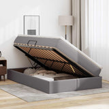 Letto con contenitore e materasso Grigio 120 x 190 cm