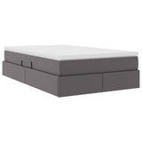 Letto con contenitore e materasso Grigio 120 x 190 cm
