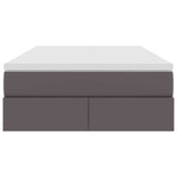 Letto con contenitore e materasso Grigio 120 x 190 cm