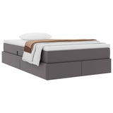 Letto con contenitore e materasso Grigio 120 x 190 cm
