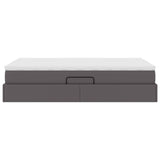 Letto con contenitore e materasso Grigio 120 x 190 cm
