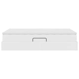 Letto con contenitore e materasso Bianco 120 x 200 cm