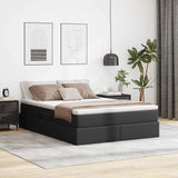 Letto con contenitore e materasso Nero 140 x 190 cm