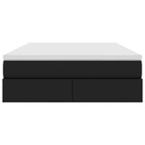 Letto con contenitore e materasso Nero 140 x 190 cm