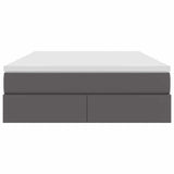 Letto con contenitore e materasso Grigio 140 x 190 cm