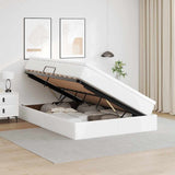 Letto con contenitore e materasso Bianco 140 x 200 cm