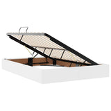 Letto con contenitore e materasso Bianco 140 x 200 cm