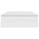 Letto con contenitore e materasso Bianco 140 x 200 cm