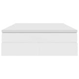 Letto con contenitore e materasso Bianco 140 x 200 cm