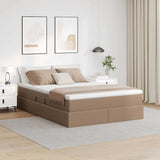 Letto con contenitore e materasso Cappuccino 140 x 200 cm