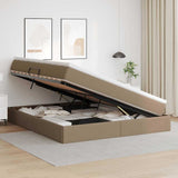 Letto con contenitore e materasso Cappuccino 160 x 200 cm