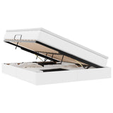 Letto con contenitore e materasso Bianco 180 x 200 cm