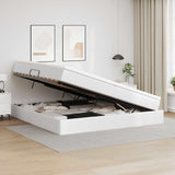 Letto con contenitore e materasso Bianco 200 x 200 cm