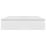 Letto con contenitore e materasso Bianco 200 x 200 cm