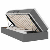 Letto con contenitore e materasso Grigio scuro 90 x 200 cm