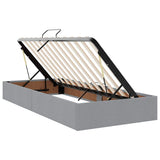 Letto con contenitore e materasso Grigio chiaro 100 x 200 cm