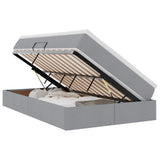 Letto con contenitore e materasso Grigio chiaro 120 x 190 cm