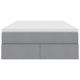 Letto con contenitore e materasso Grigio chiaro 120 x 190 cm