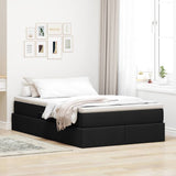 Letto con contenitore e materasso Nero 120 x 200 cm Poliestere