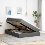 Letto con contenitore e materasso Grigio scuro 140 x 190 cm