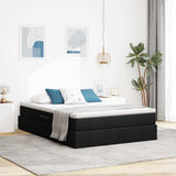 Letto con contenitore e materasso Nero 140 x 190 cm Poliestere
