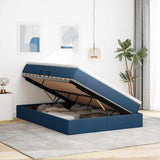 Letto con contenitore e materasso Blu 140 x 190 cm Poliestere