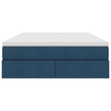Letto con contenitore e materasso Blu 140 x 190 cm Poliestere