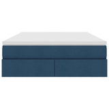 Letto con contenitore e materasso Blu 140 x 190 cm Poliestere