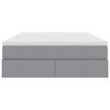 Letto con contenitore e materasso Grigio chiaro 140 x 200 cm