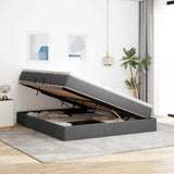 Letto con contenitore e materasso Grigio scuro 160 x 200 cm