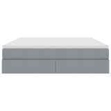 Letto con contenitore e materasso Grigio chiaro 180 x 200 cm