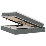 Letto con contenitore e materasso Grigio scuro 180 x 200 cm