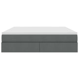 Letto con contenitore e materasso Grigio scuro 180 x 200 cm