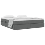 Letto con contenitore e materasso Grigio scuro 180 x 200 cm
