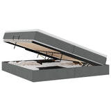 Letto con contenitore e materasso Grigio scuro 200 x 200 cm