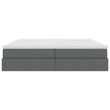 Letto con contenitore e materasso Grigio scuro 200 x 200 cm