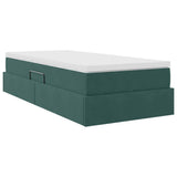 Letto con contenitore e materasso Verde Scuro 90 x 200 cm