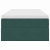Letto con contenitore e materasso Verde Scuro 90 x 200 cm
