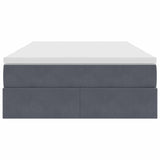 Letto con contenitore e materasso Grigio scuro 120 x 190 cm