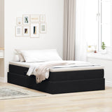 Letto con contenitore e materasso Nero 120 x 190 cm Velluto