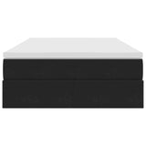 Letto con contenitore e materasso Nero 120 x 190 cm Velluto